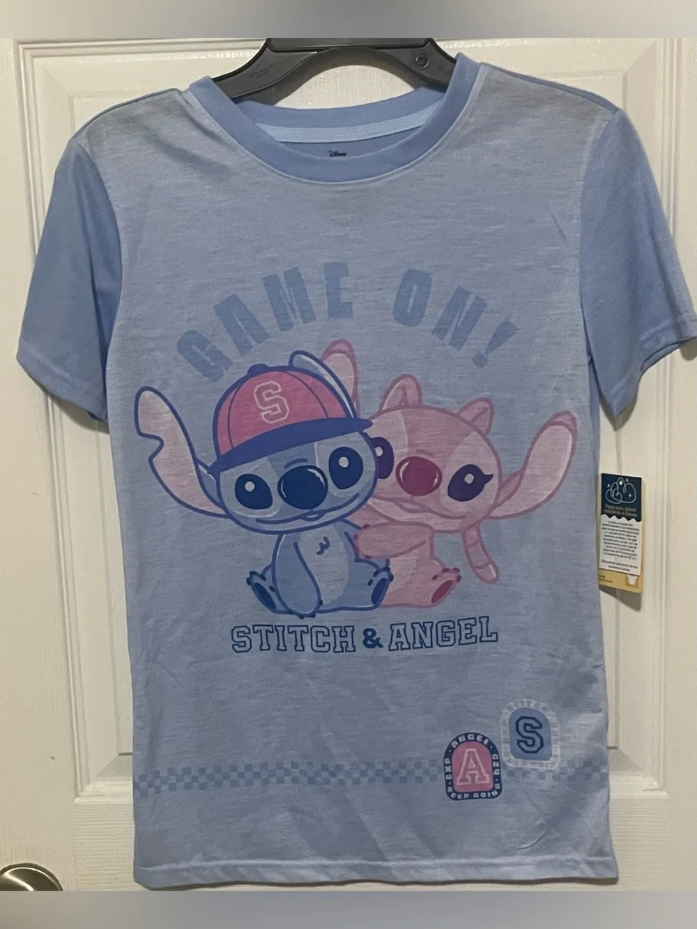 NWT Disney Stitch & Angel Girls Blue Sleep Shirt Nightgown Pajama S 6/6X